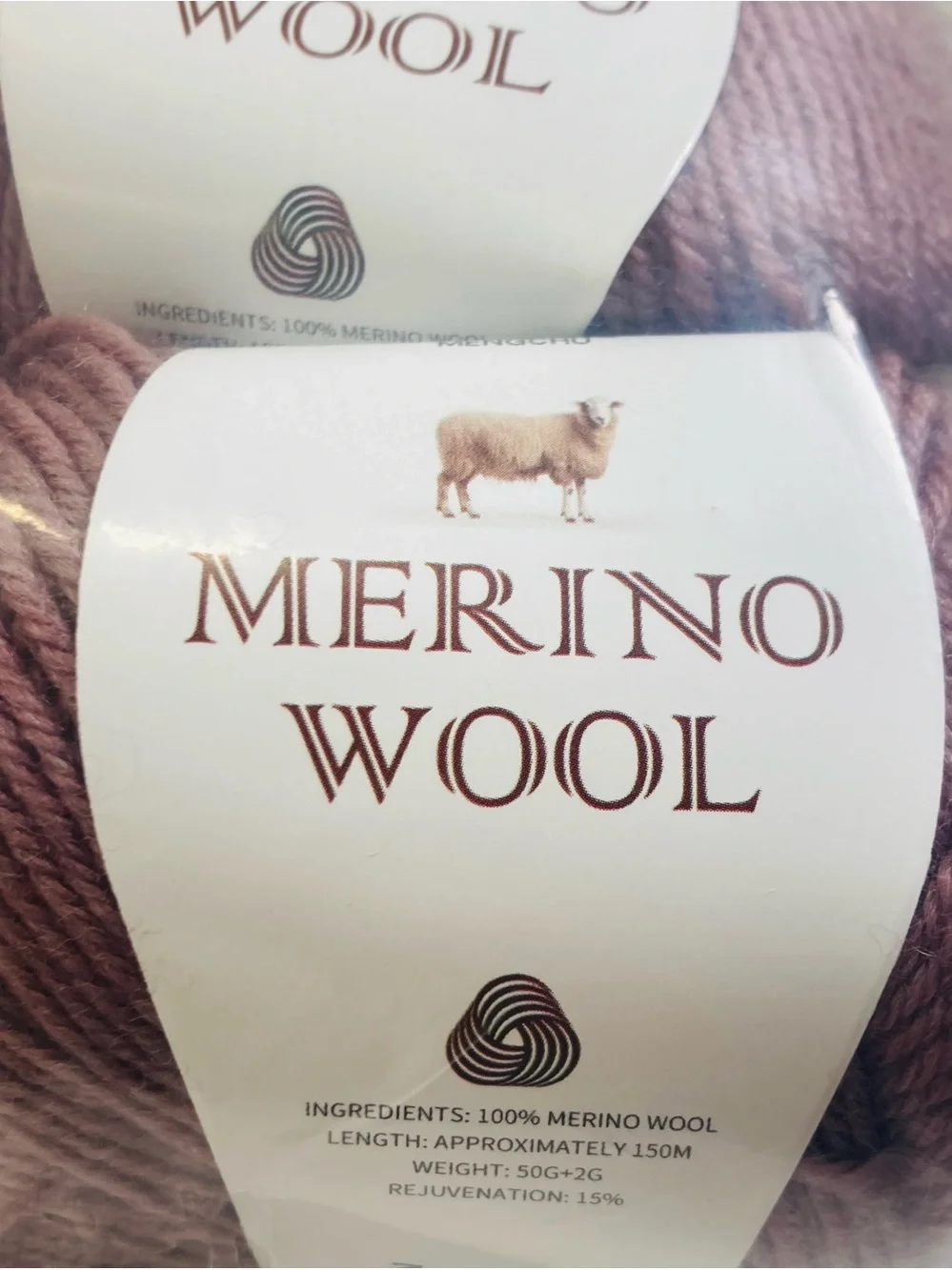 6 NWT ~300g total Mengchu 100% Merino Wool Yarn color: Dried Roses Pink
